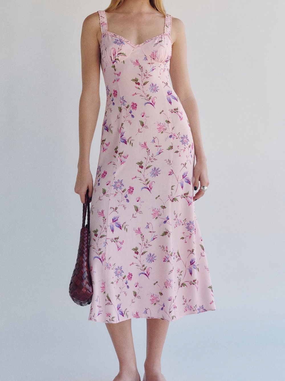 Reformation Tully Ditsy Floral midi dress NWT sz 6